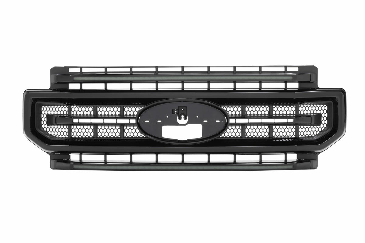 Morimoto XBG LED Grille: Ford Super Duty (20-22 / Black / White DRL)