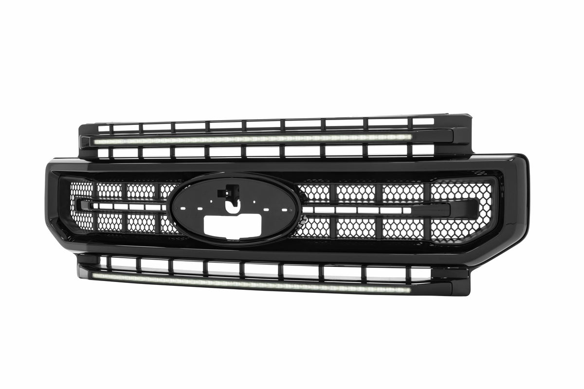 Morimoto XBG LED Grille: Ford Super Duty (20-22 / Black / White DRL)