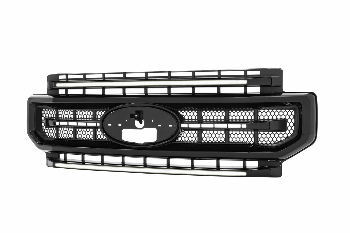 Morimoto XBG LED Grille: Ford Super Duty (20-22 / Black / White DRL)