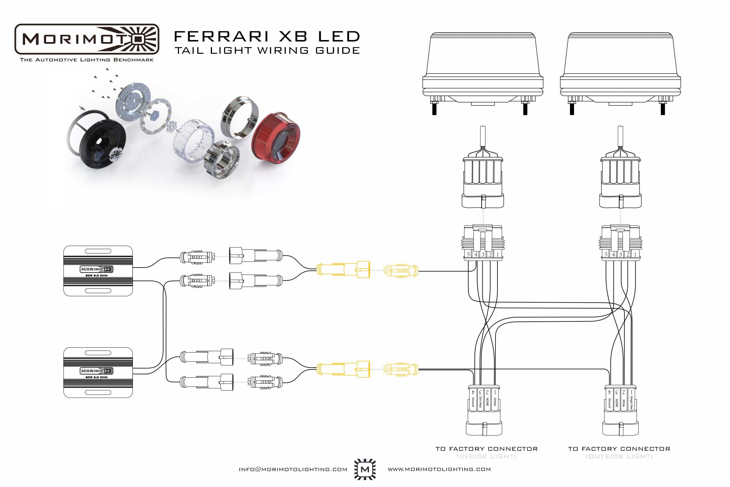 Morimoto XB LED Tail Lights: Ferrari (95-04 / Set)