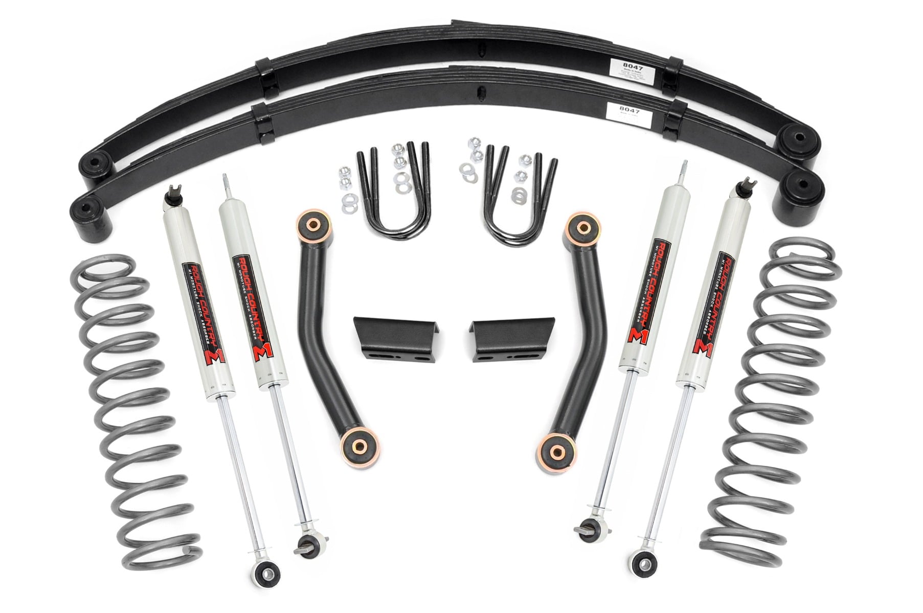 4.5 Inch Lift Kit | Long Arm | RR Leafs | NP242 | V2 | Jeep Cherokee XJ (84-01) image 3