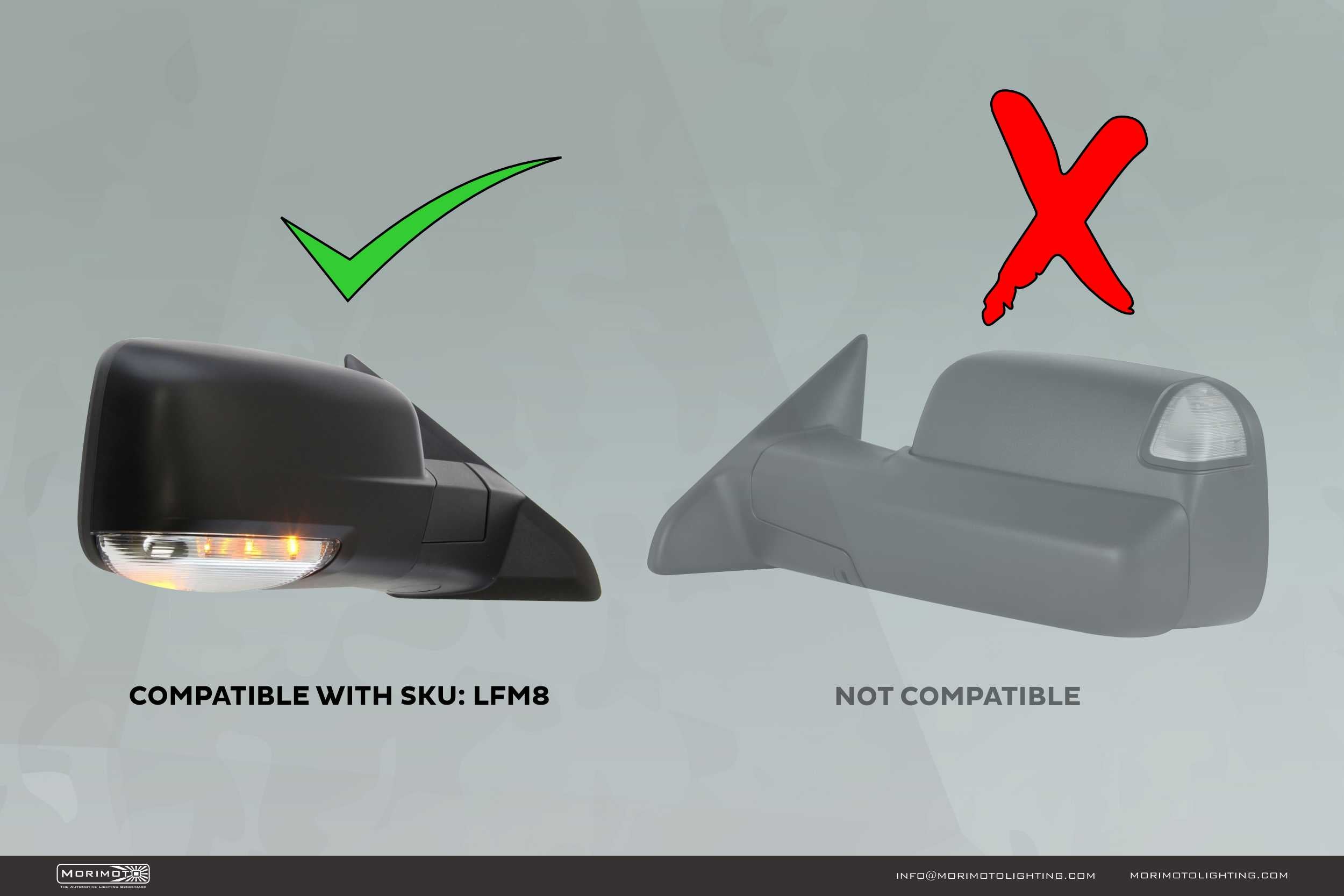 Morimoto XB LED Mirror Lights: Dodge Ram (09-18 / Underside / Set)