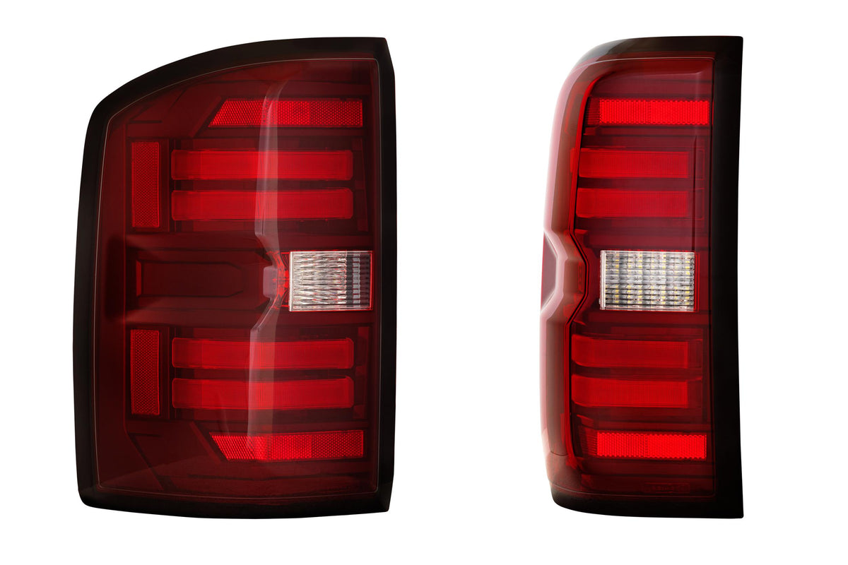 Morimoto XB LED Tail Lights: GMC Sierra (14-18 / Red Lens / Set)
