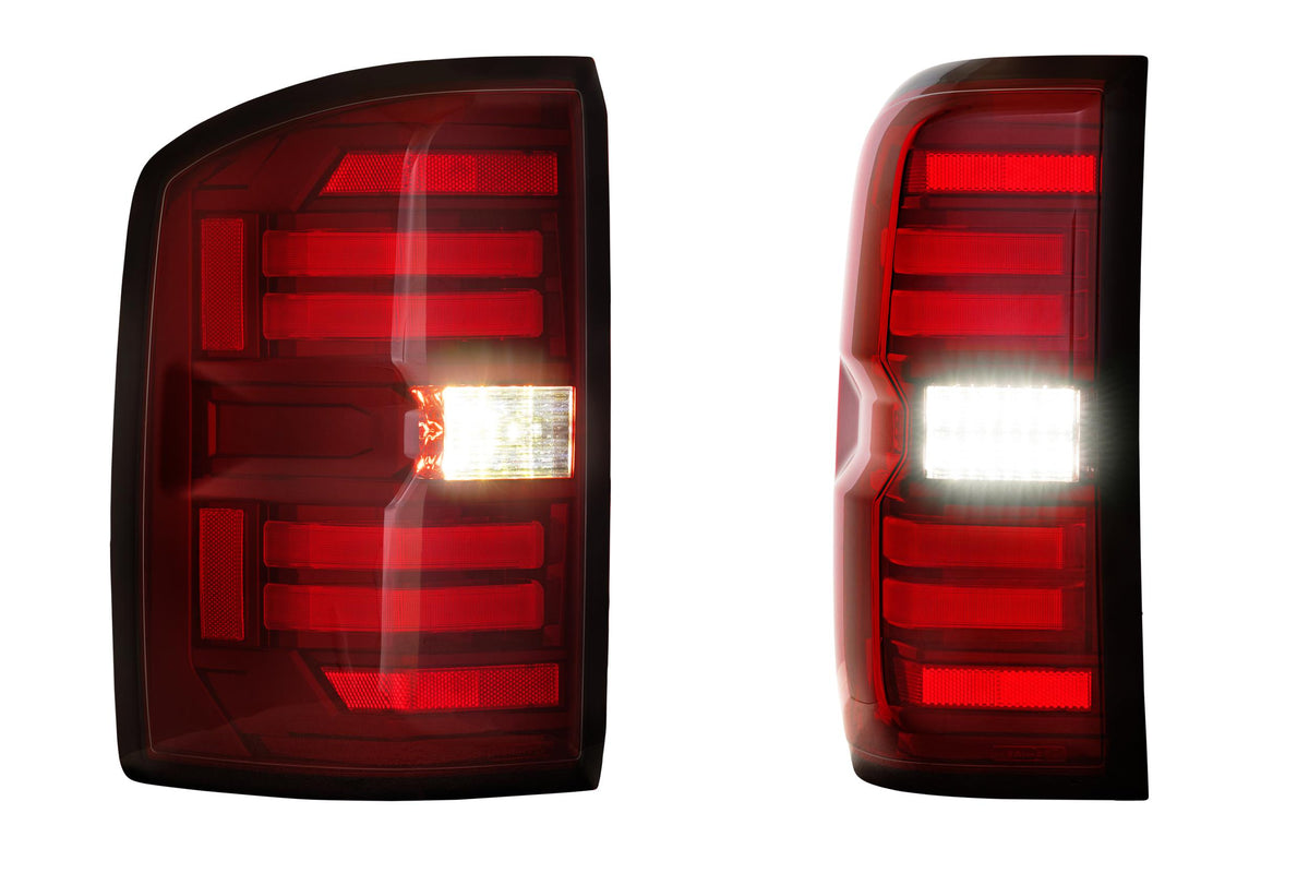 Morimoto XB LED Tail Lights: GMC Sierra (14-18 / Red Lens / Set)