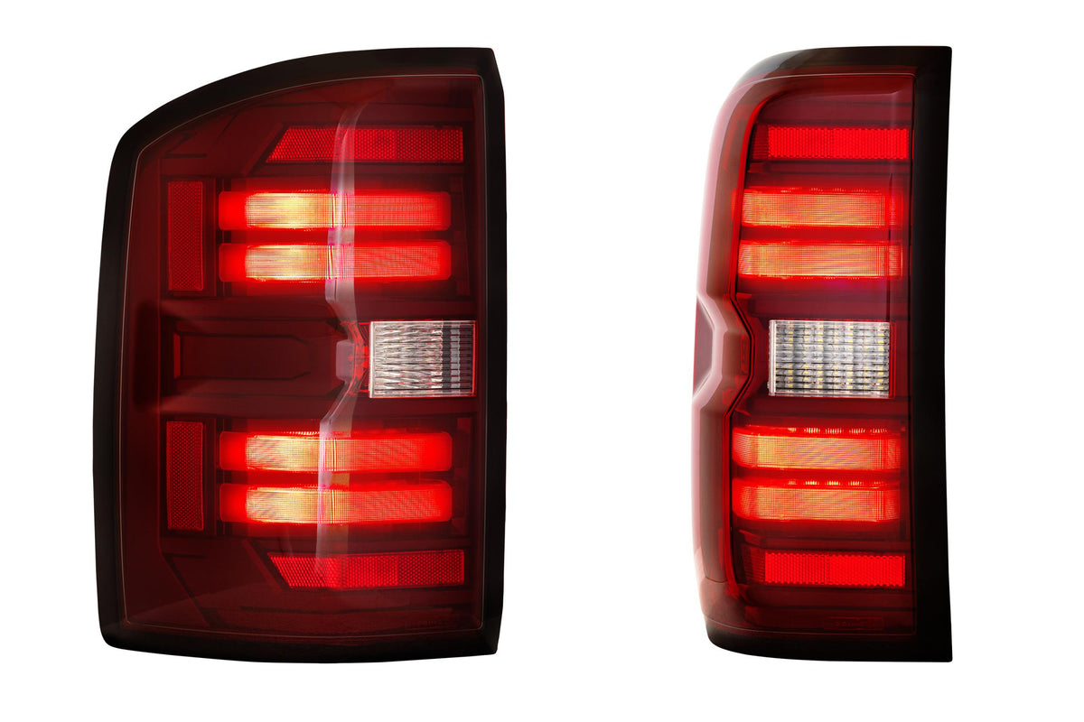 Morimoto XB LED Tail Lights: GMC Sierra (14-18 / Red Lens / Set)
