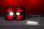 Morimoto XB LED Tail Lights: GMC Sierra (14-18 / Red Lens / Set)