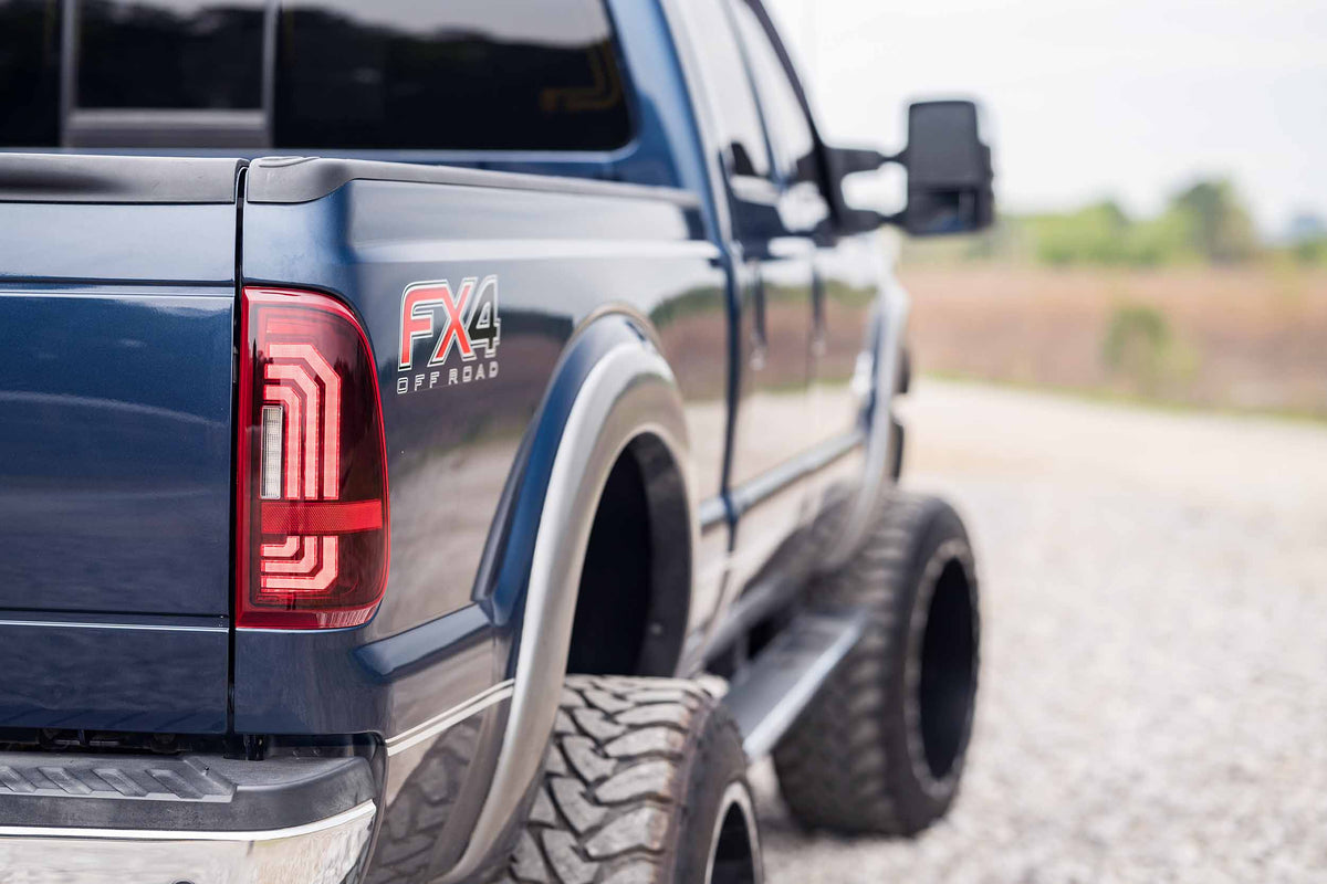 Morimoto XB LED Tail Lights: Ford Super Duty (99-16 / Red Lens / Set)