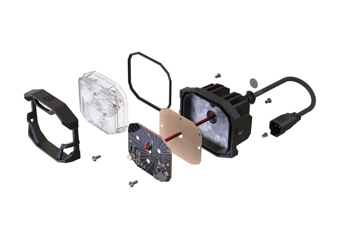 Morimoto 4Banger Triple Fog Kit: Bronco (21+ / Brackets only / Set)