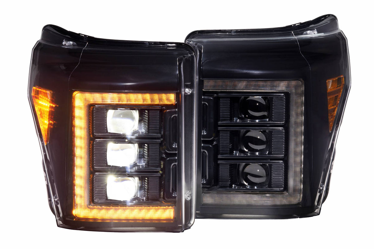 Morimoto XB LED Headlights: Ford Super Duty (11-16 / Amber DRL / Set)