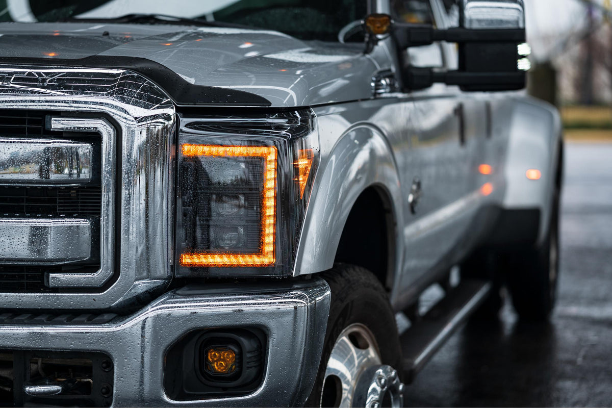 Morimoto XB LED Headlights: Ford Super Duty (11-16 / Amber DRL / Set)