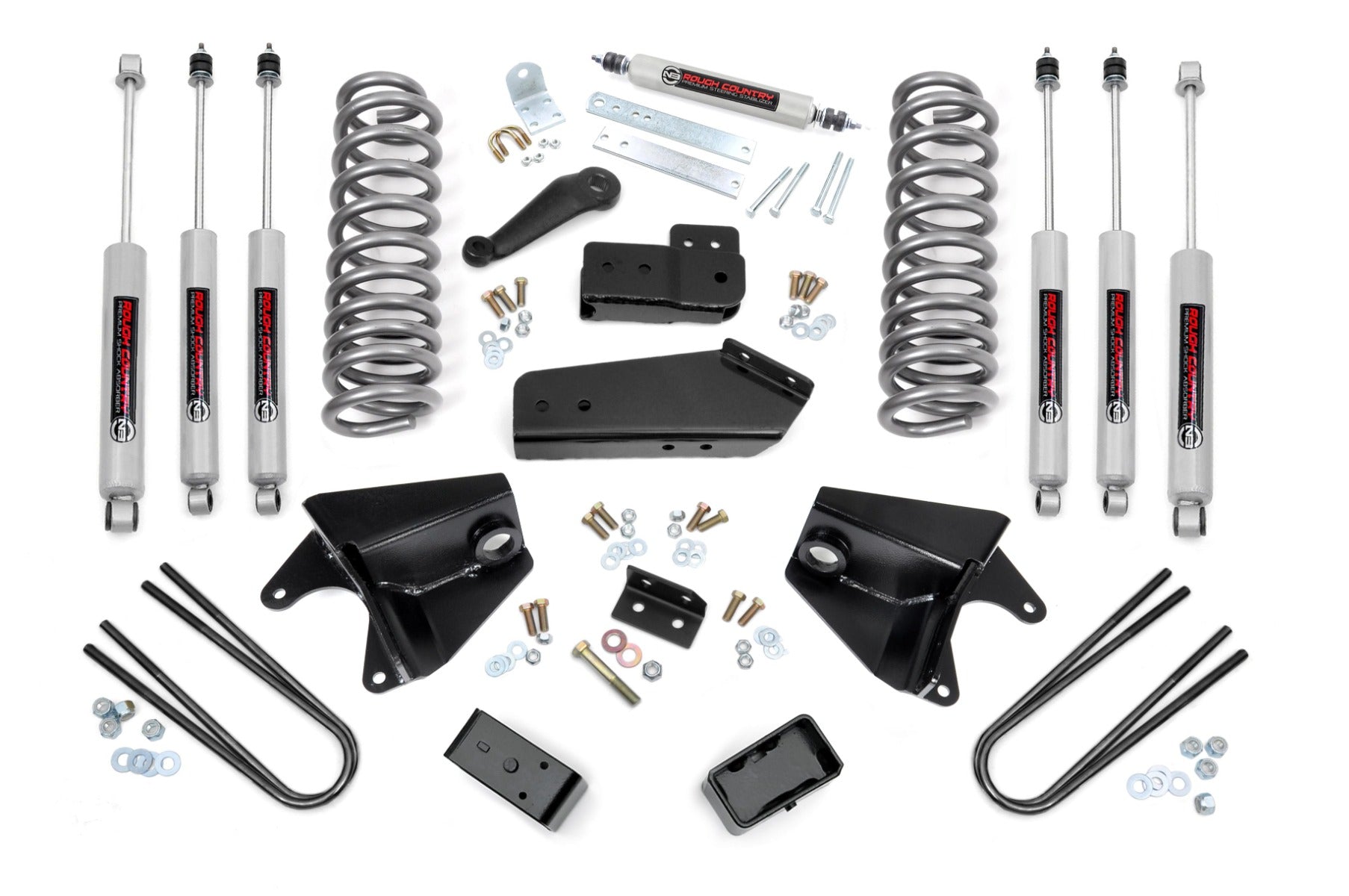 4 Inch Lift Kit | Quad Front Shocks | Rear Springs | Ford Bronco 4WD (80-96)